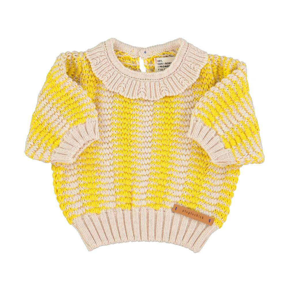 Блуза вязаная с рюшами Piupiuchick "Collar", золотой ореол